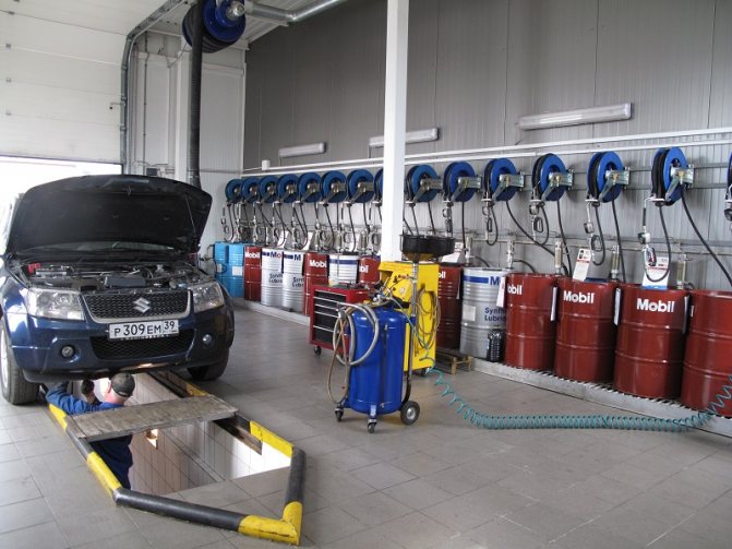 Экспресс-замена масла в автомобилях