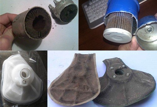 Грязные топливные фильтры