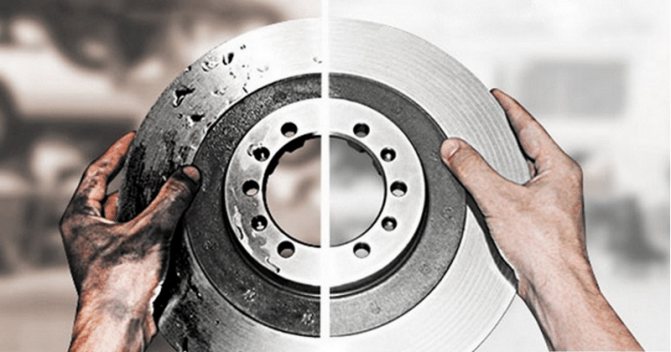как проводится проточка тормозных дисков без снятия своими руками